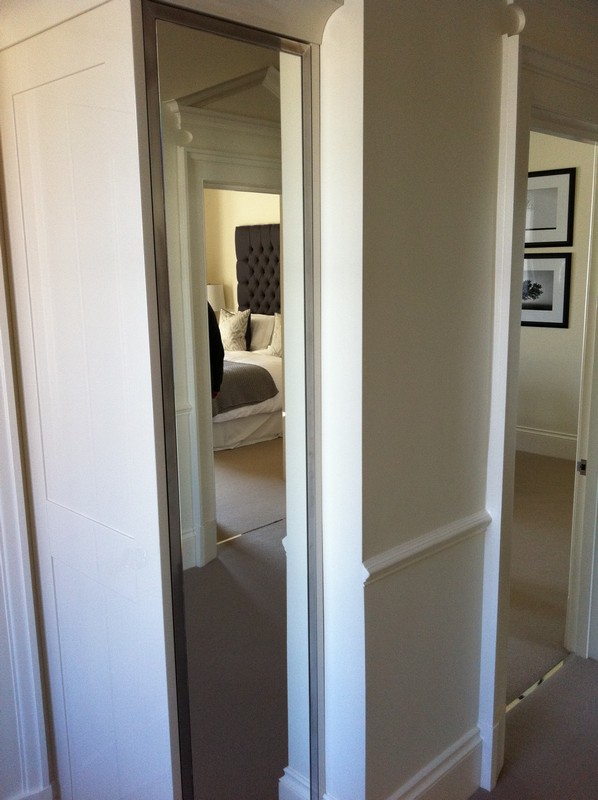 Full-length wardrobe mirror fitted in Elephant & Castle home